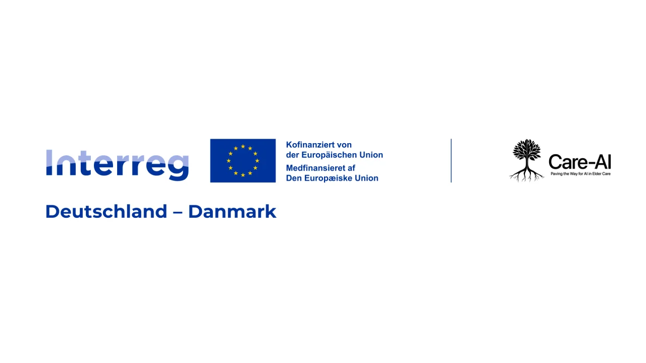 Das Logo von Interreg Deutschland-Danmark neben dem von Care-AI.